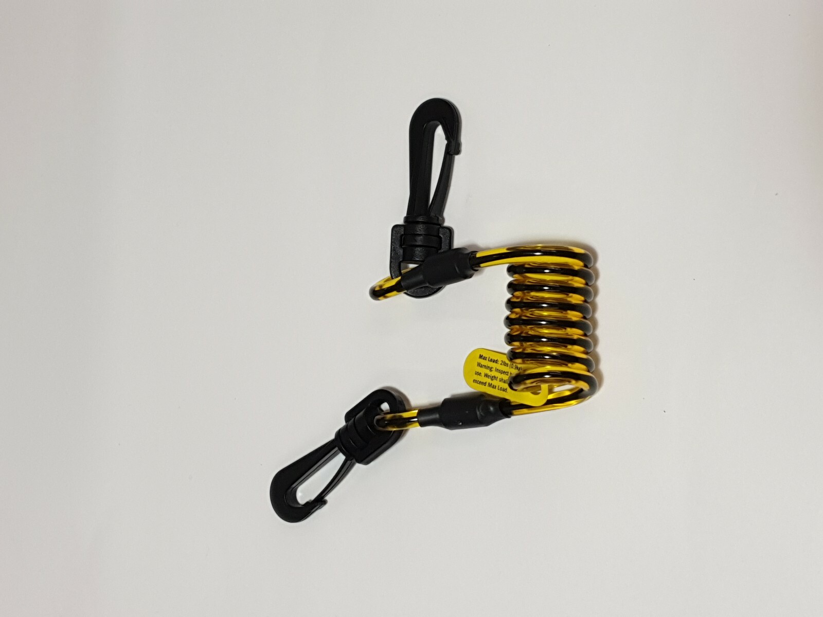 Clip2Clip Vinyl Coil Tether Tool Holder Clip, Extend To 24" Stretch 2lb