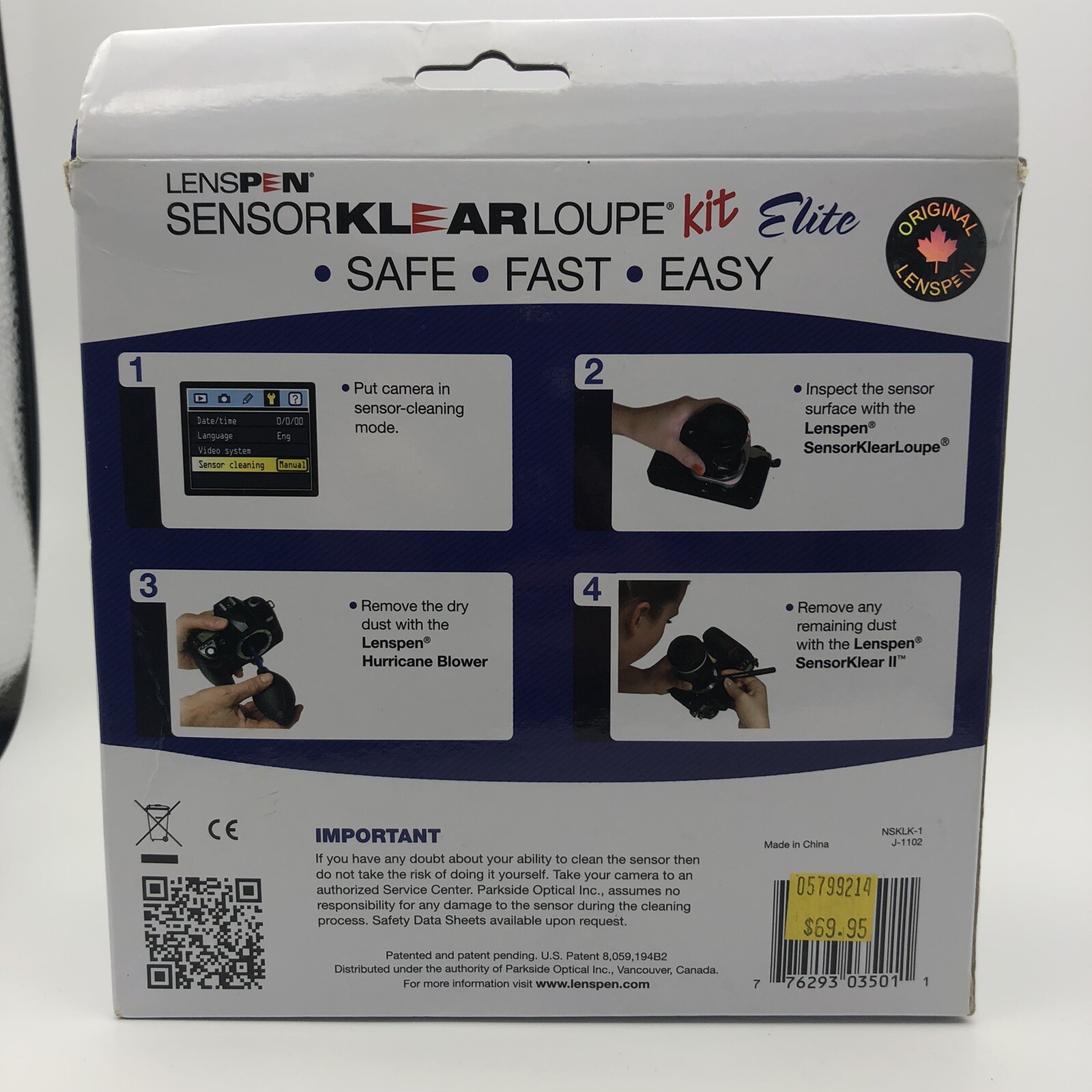 Lenspen SensorKlear Loupe Kit Elite Sensor Cleaning for Camera.