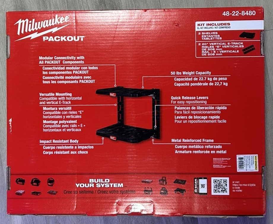 Milwaukee | Packout | 2-Shelf Racking Kit | 48-22-8480 | New