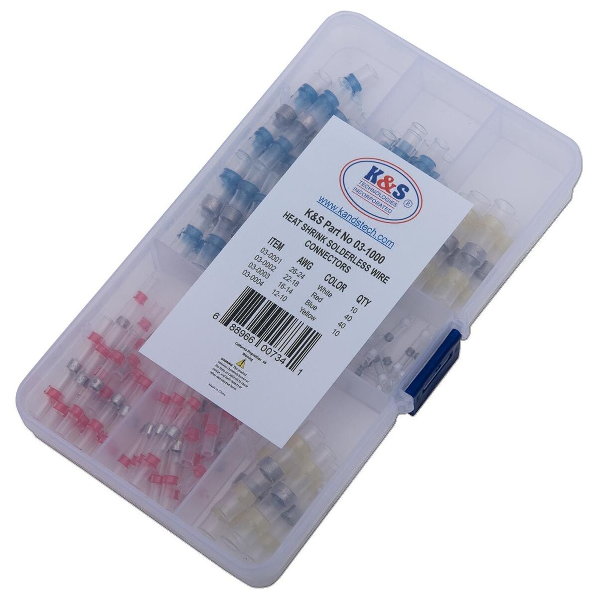K & S Solderless Wire Connectors Kit - 03-1000