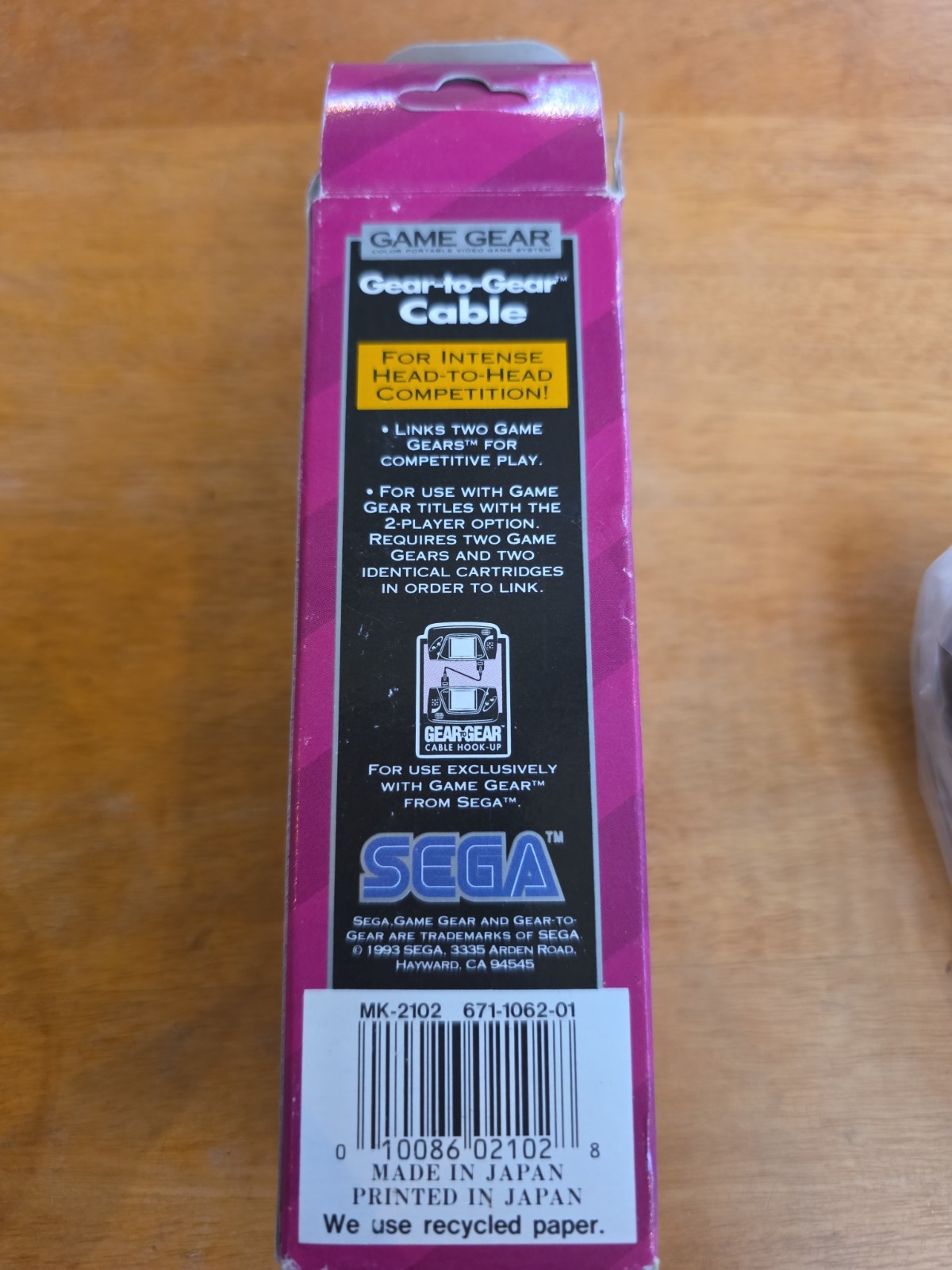 Sega Game Gear Versus Link Cable Cord Gear-to-Gear Authentic Read Description