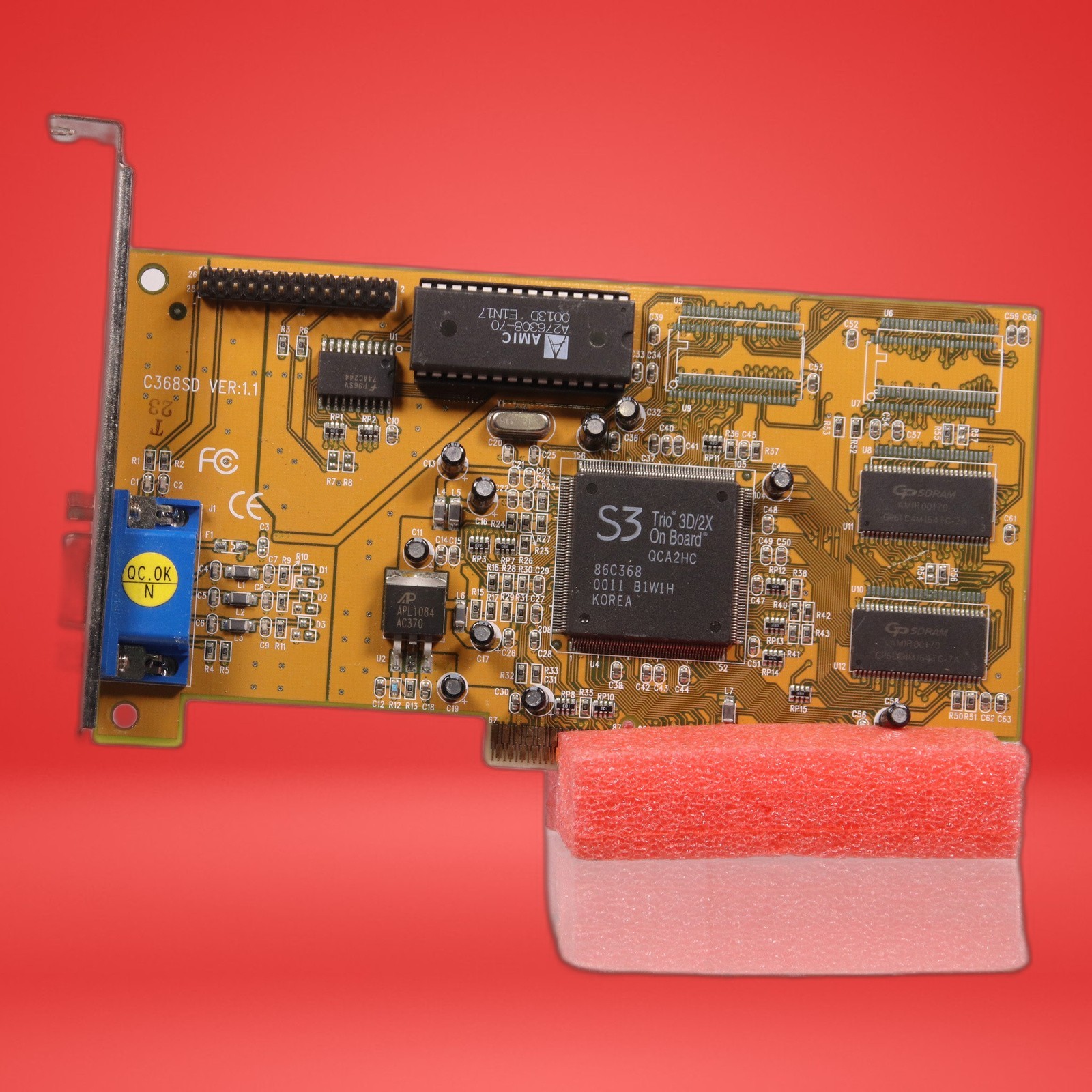 S3 Trio3D/2X QCA2HC 86C368 9947 B9K56, 4MB Thunder AGP Video Graphics Card