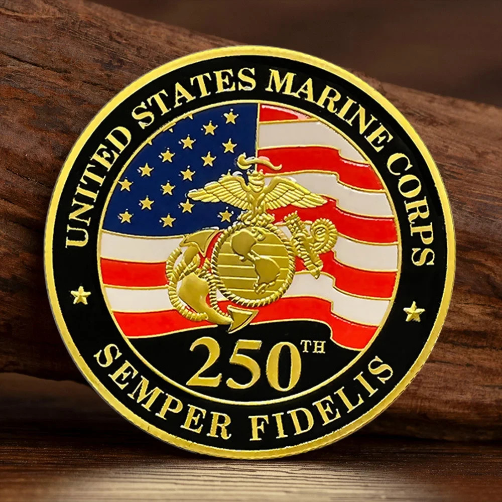 US Marine Corps 1775-2025 250th Anniversary Challenge Coin Military Veteran Gift