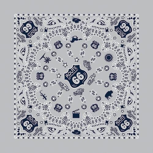 Carolina Creative Bandanna (Route 66) 22" x 22" Novelty Travel Highway Journey
