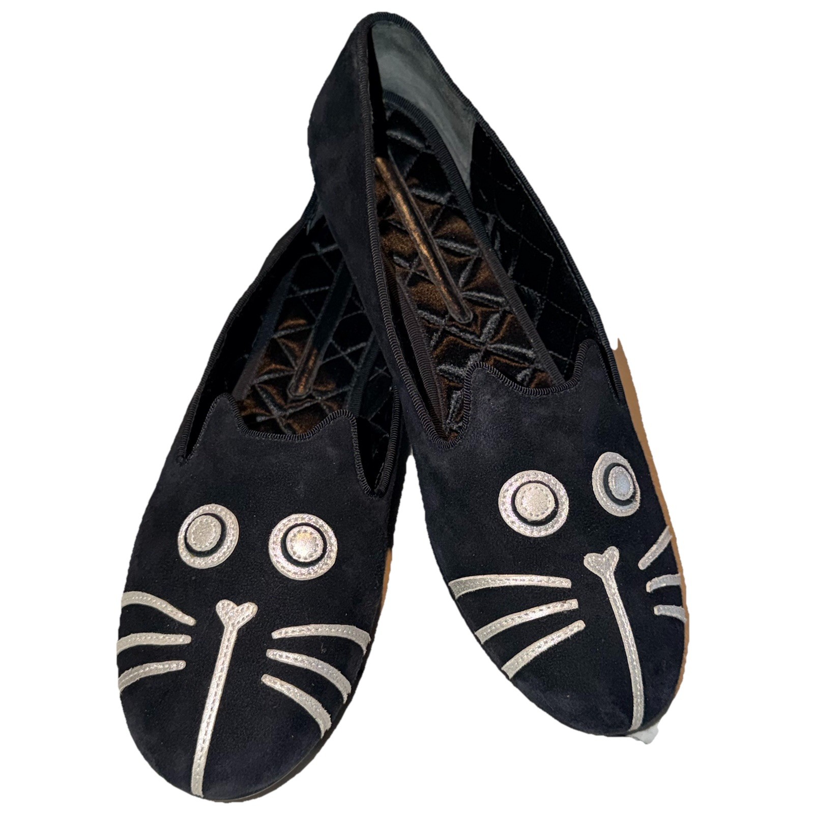 Marc by Marc Jacobs NEW Rue Cat black suede loafer flats Shoes 39.5 9 8.5 Kitsch
