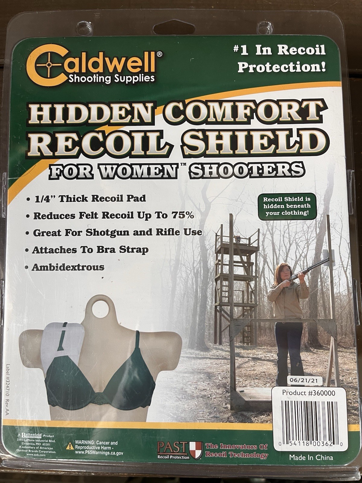Caldwell Shooting Supplies Hidden Comfort Recoil Shield for Woman Shooters