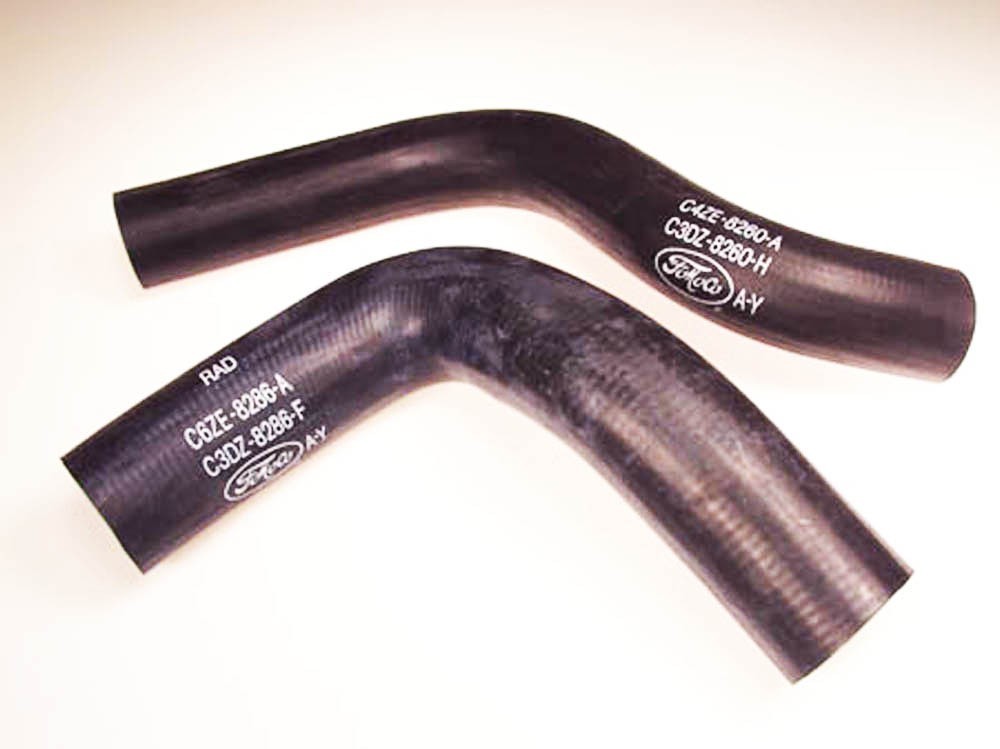 NEW! 1965 - 1966 Mustang V8 260 289 Radiator Hoses with FoMoCo logo 3pc Set