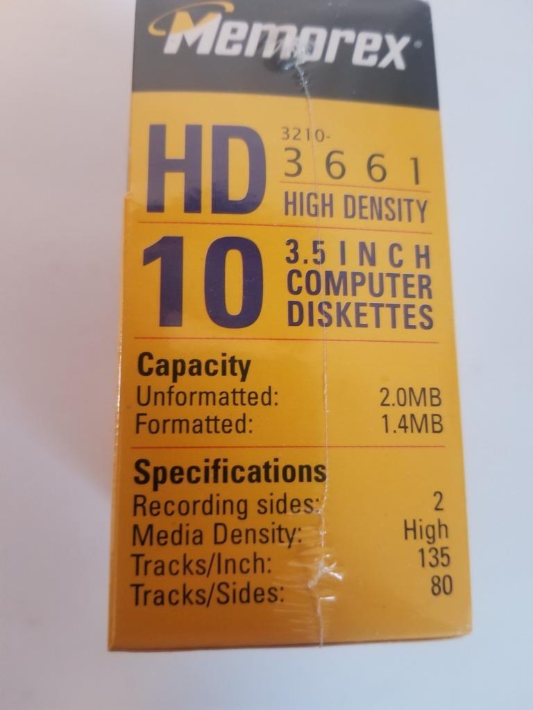 Memorex 3.5" computer diskettes PC formatted pack of 10
