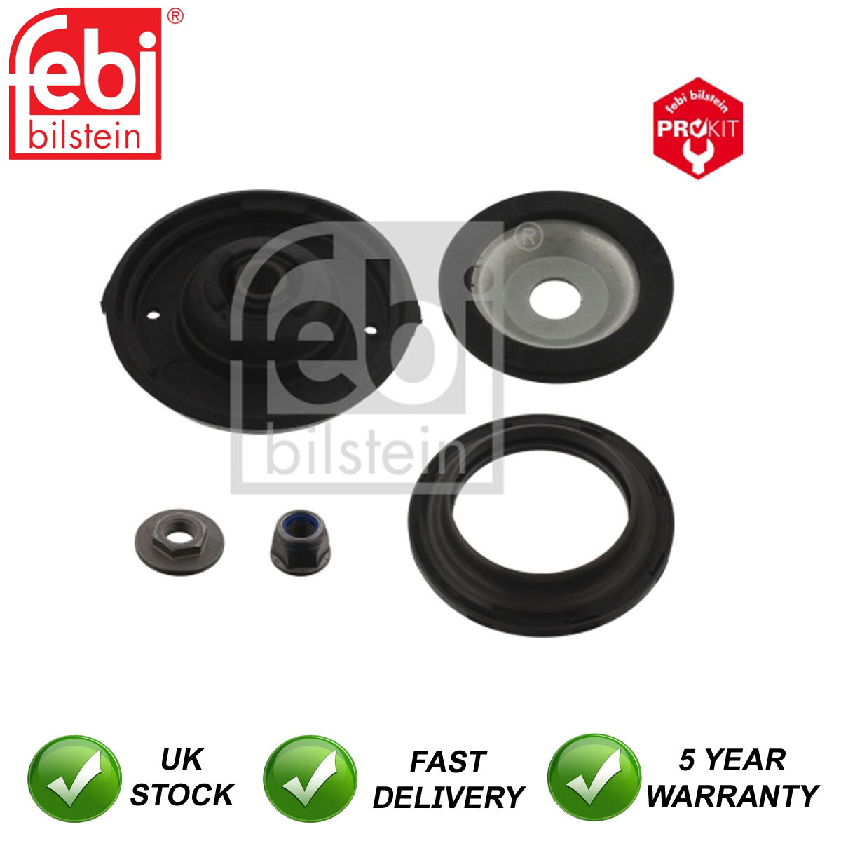 Strut Top Mount Kit Front Febi Fits Peugeot 307 RCZ SW Citroen C4 Picasso Grand