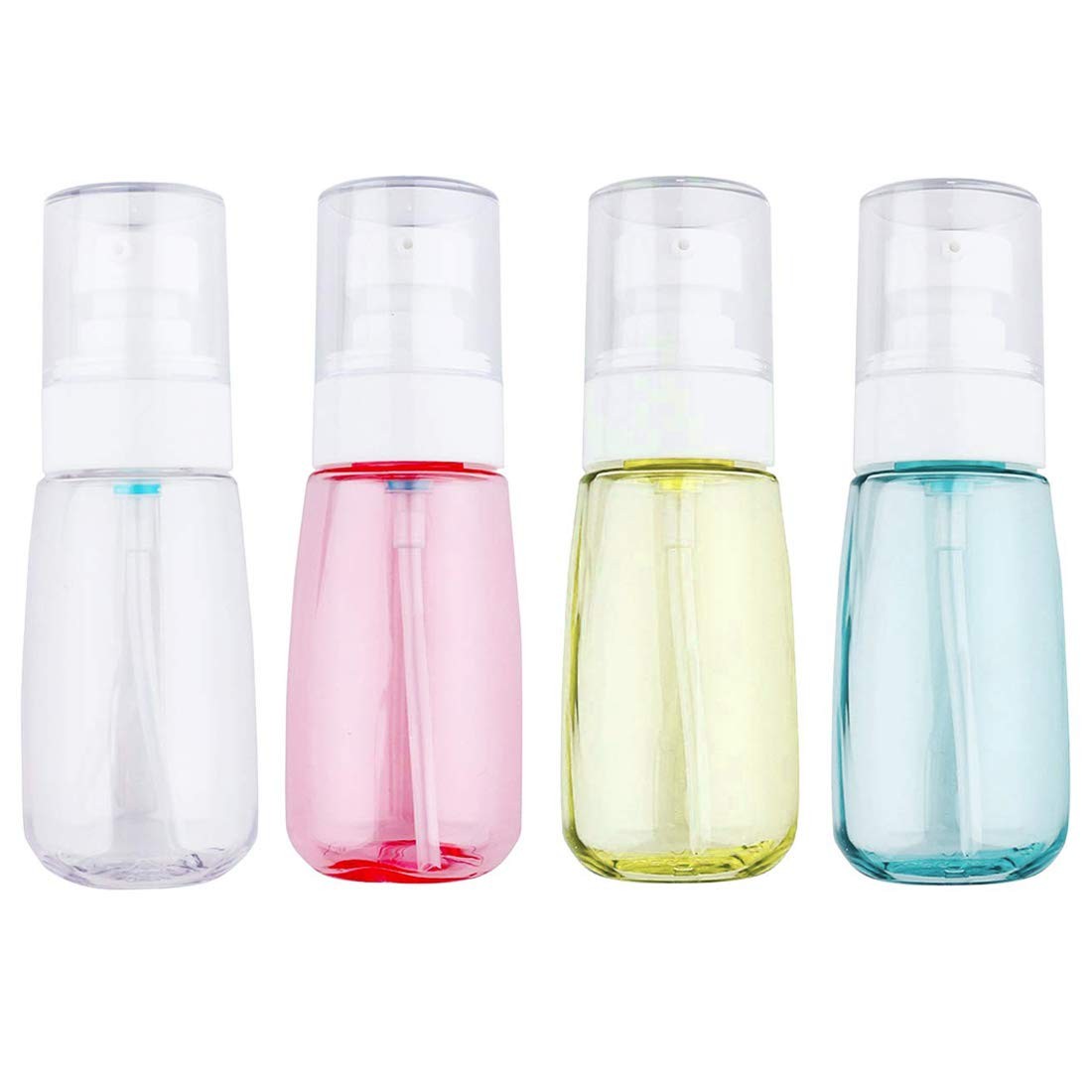 4PCS 3.4oz Airless Pump Bottles 100ml Clear Travel Refillable Cosmetic Container