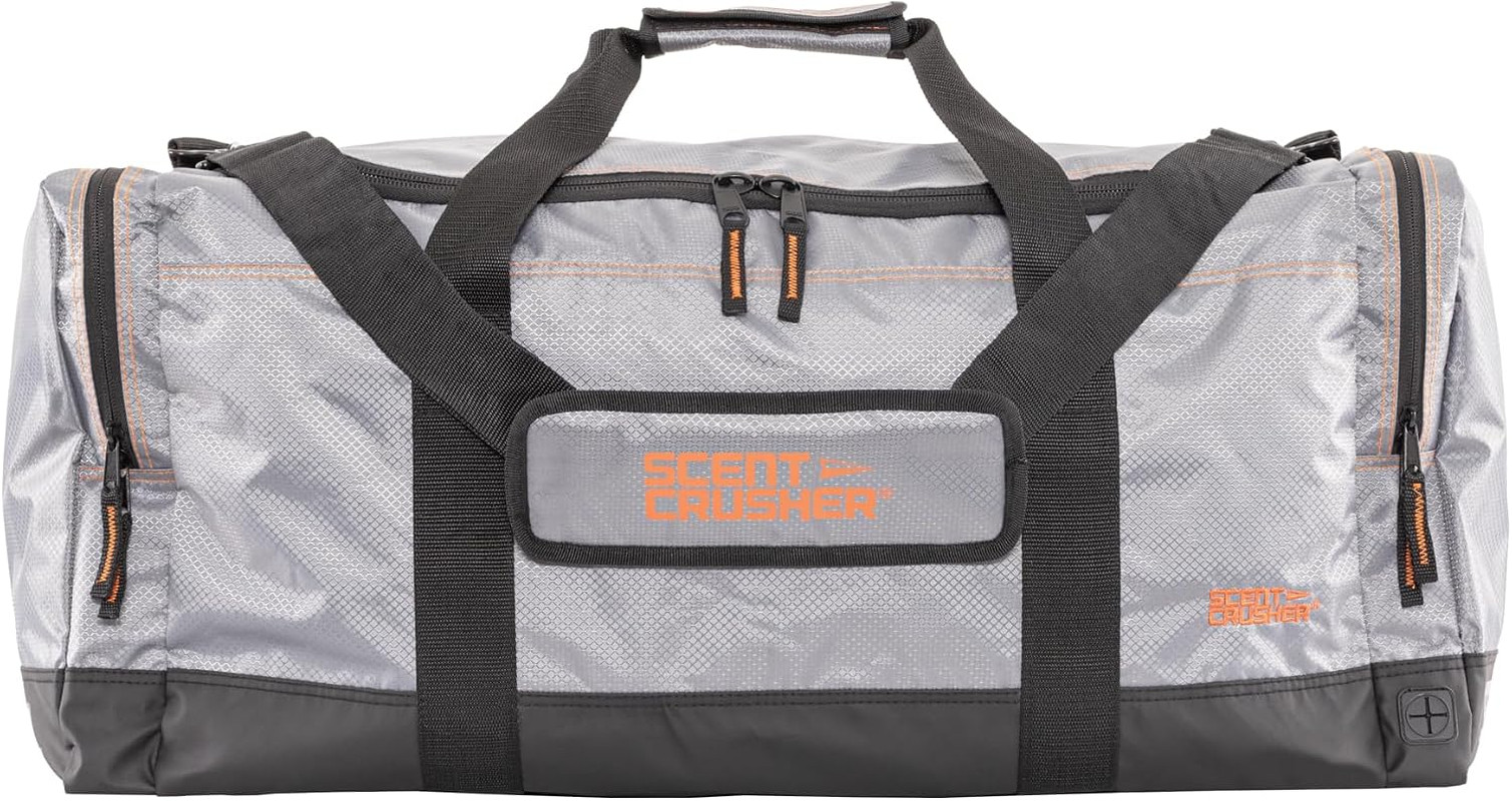 Scent Crusher Gear Duffle Bag, Eliminates Odors Carbon/Silver Lined