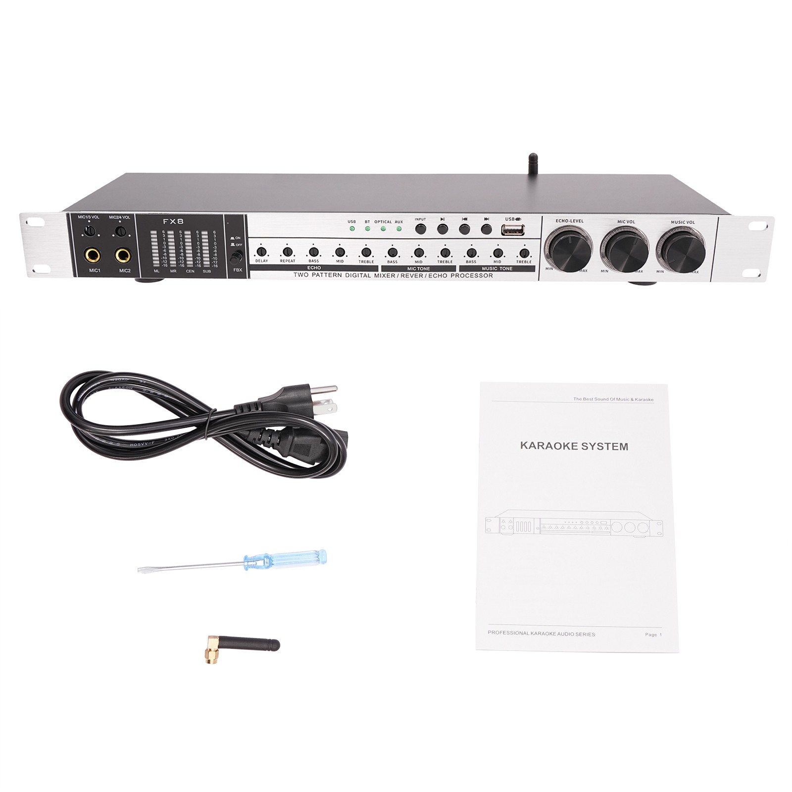 Anti-howling Audio Processor Professional Bluetooth Audio Processor Mixer 25 W