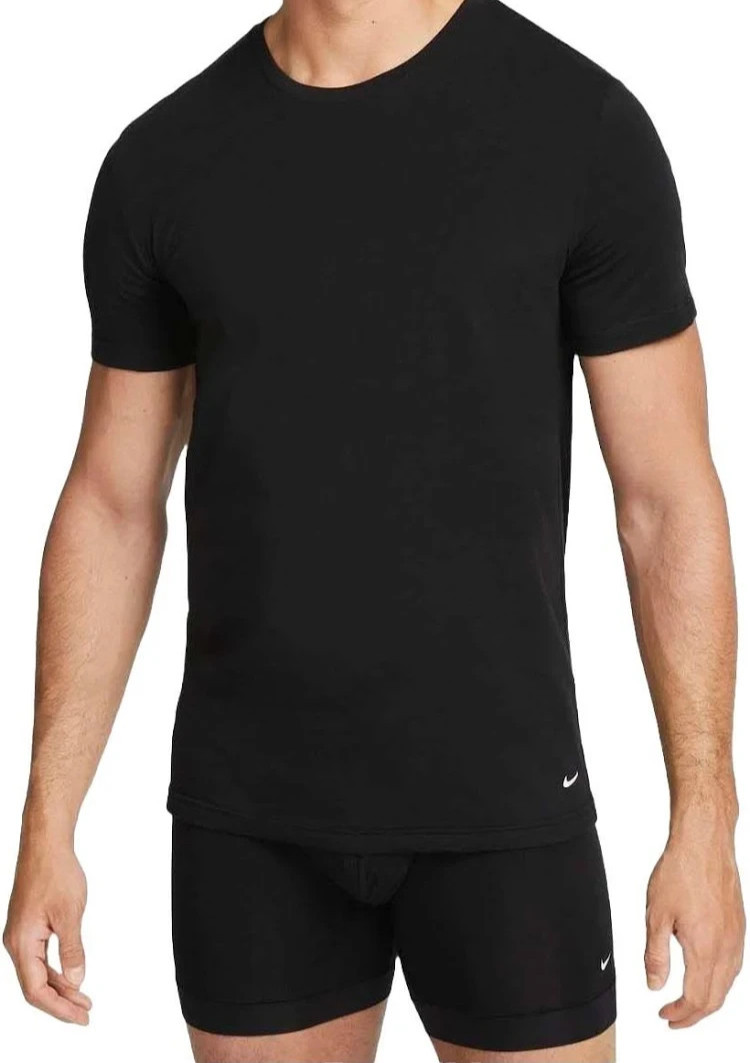 Nike Men Essential Cotton Stretch Slim Fit Crew Neck Undershirt - 2 Pack- KE1191