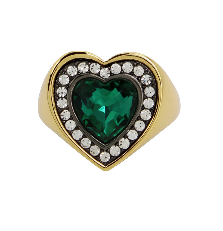NWT Kurt Geiger London Heart Halo Cocktail Ring Size 7 or 8