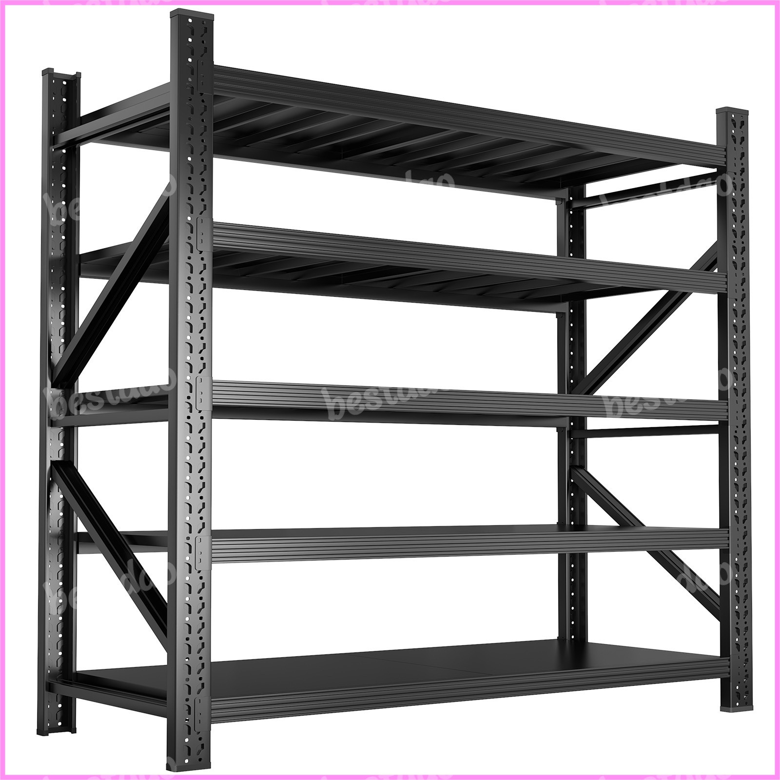 4 / 5-Tier Heavy Duty Garage Storage Rack Steel Shelving Unit 59" / 63" / 71" H