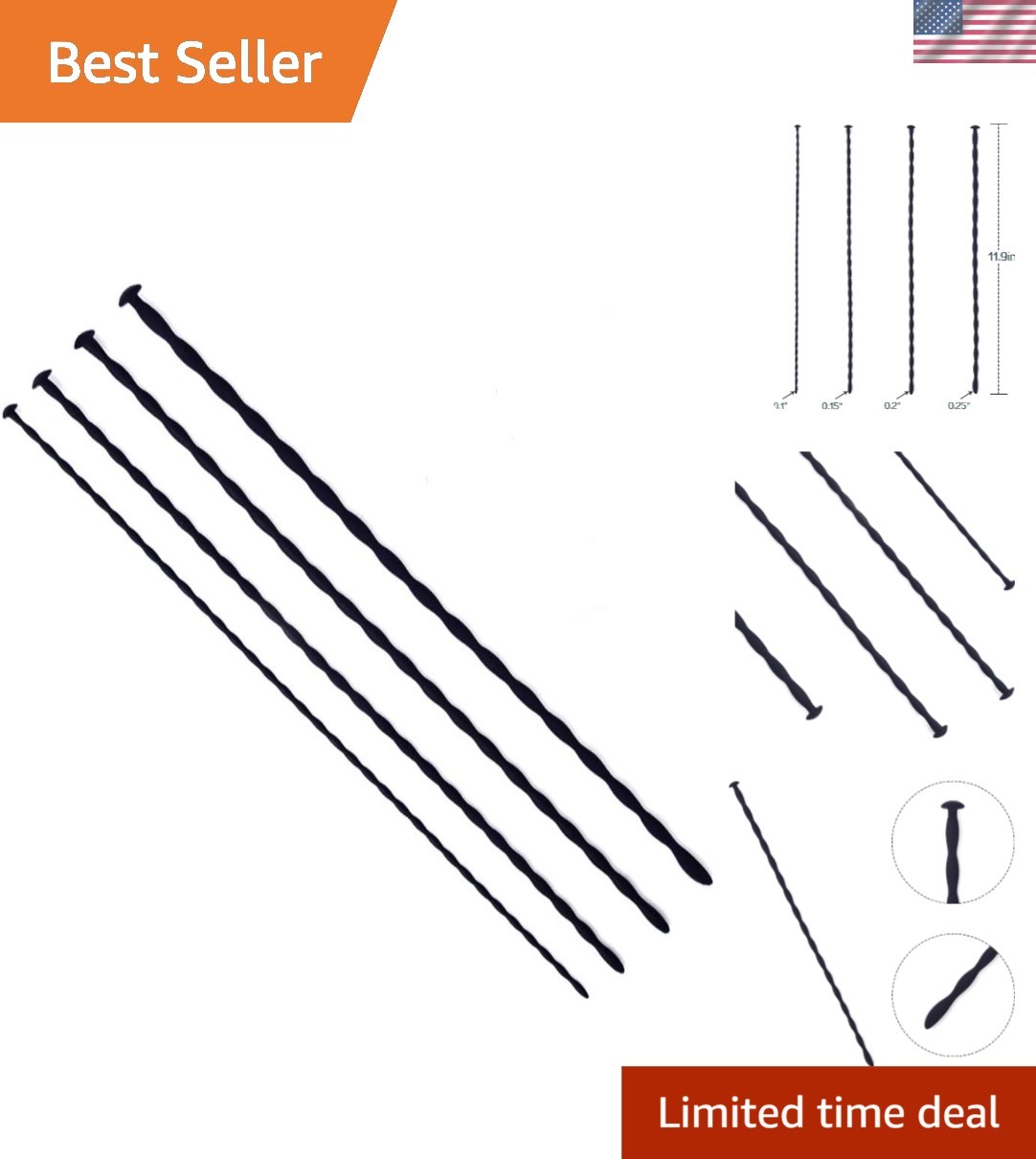 Brand New Cob Urethral Sounds Silicone Plug Multi Beads Urethral for Beginner...