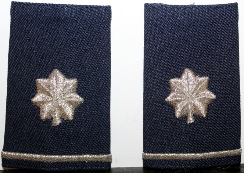 USAF Lt Colonel Epaulet Soft Shoulder Boards Small Size for Dress Blues Uniform