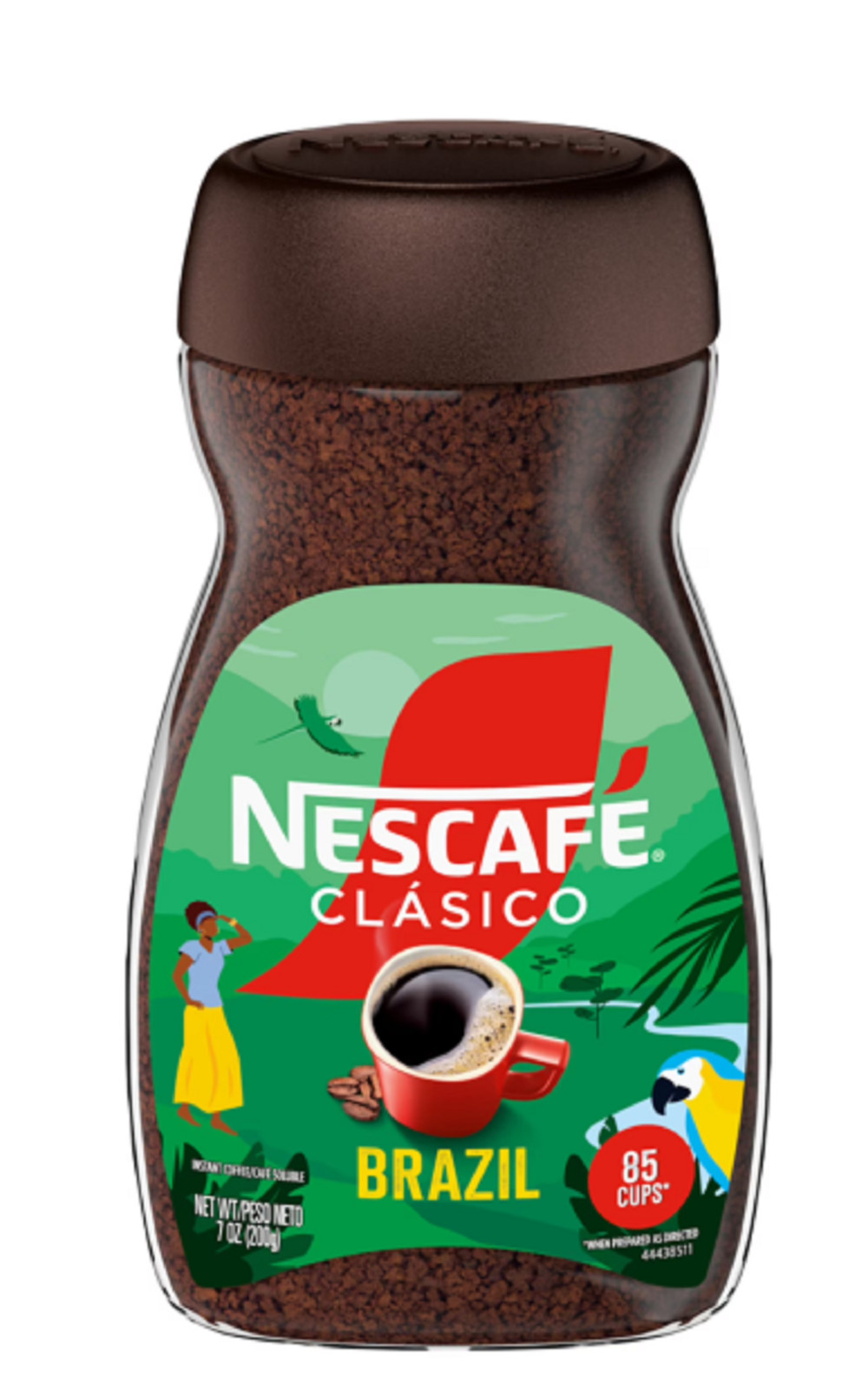 NESCAFÉ CLÁSICO Brazil, Instant Coffee, 7 oz, 1 Jar