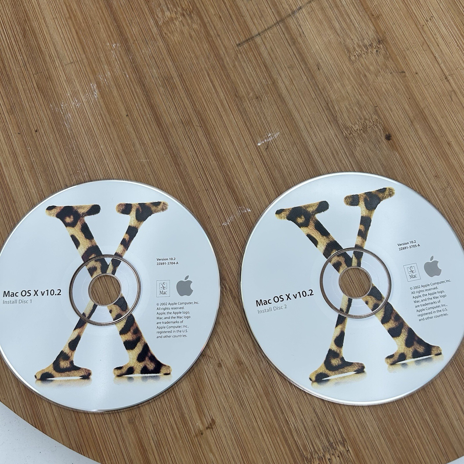 Mac OS X 10 v10.2 Jaguar Macintosh Upgrade Install Software Discs CDs 2002