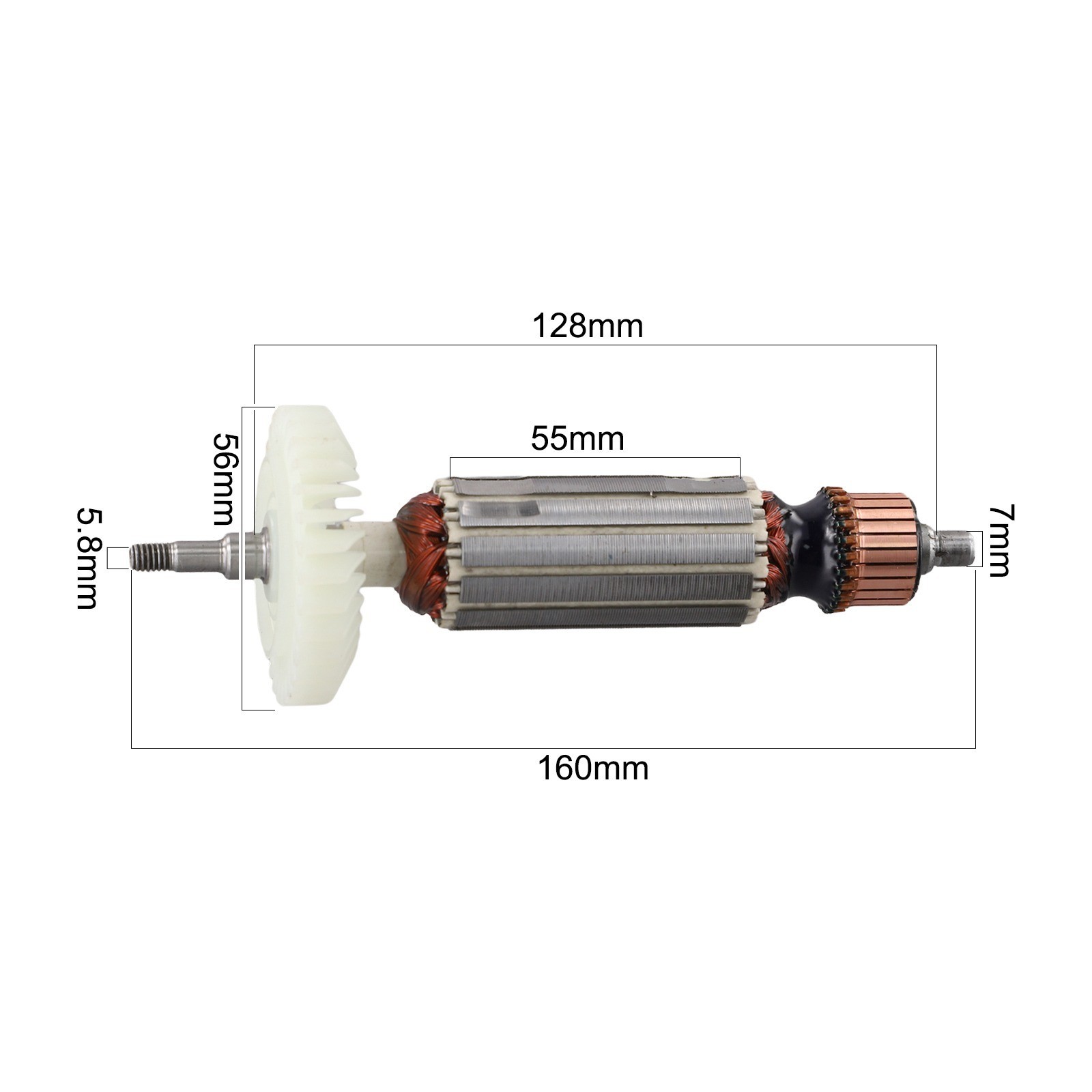 For Angle Grinder Armature Rotor Replacement for GA4030 GA4031 GA5030 Tools
