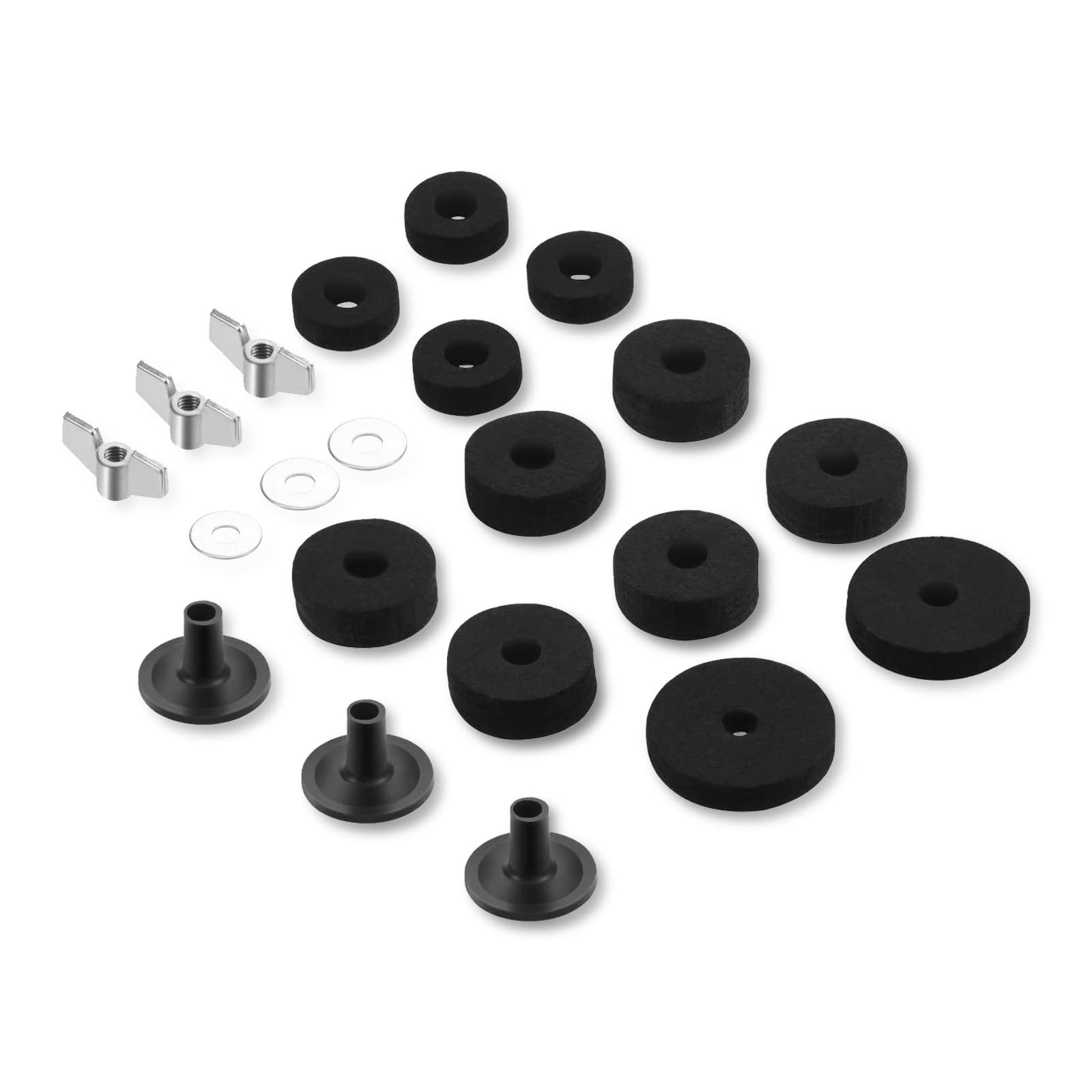 21 Pcs Cymbals Replacement Accessories Cymbal Stand Felts Hi-Hat Clutch Felt ...