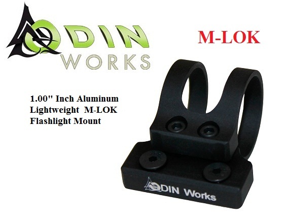 ODIN Works MLOK M-LOK Flashlight light Mount ACC-FLM-ML - 1.0" inch - BLACK