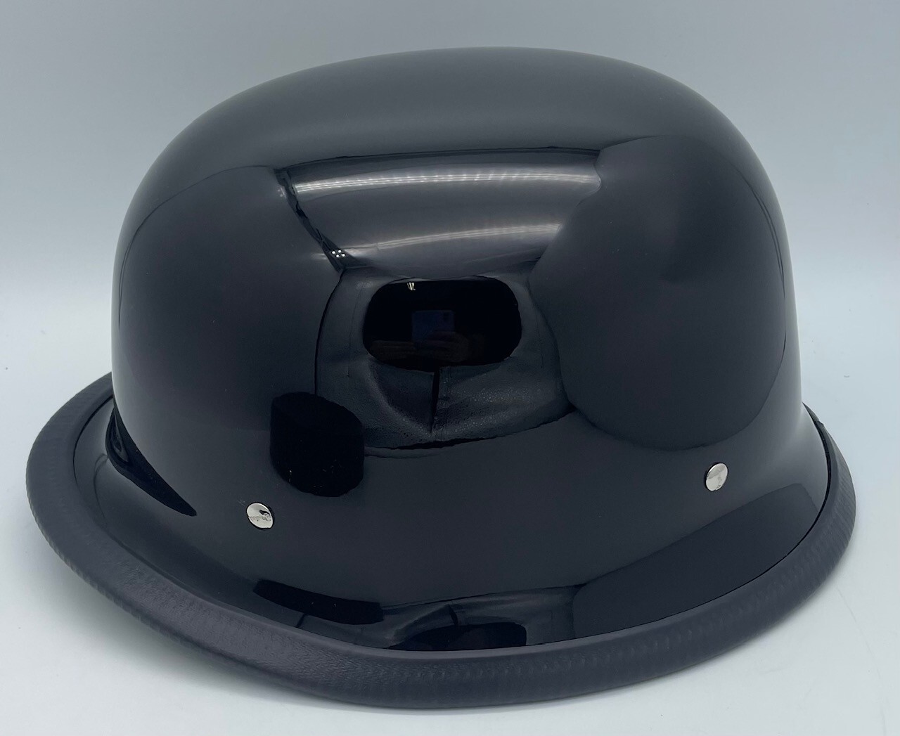 Daytona German Half Helmet Gloss Black Medium MD Half Helmet DOT Open Box