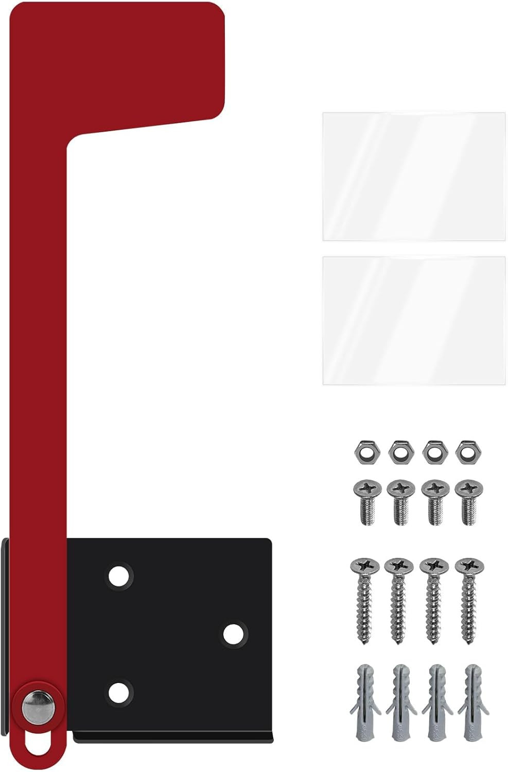 Galvanized Steel Mailbox Flag Replacement Kit With Screws Anchors Sticky Pads