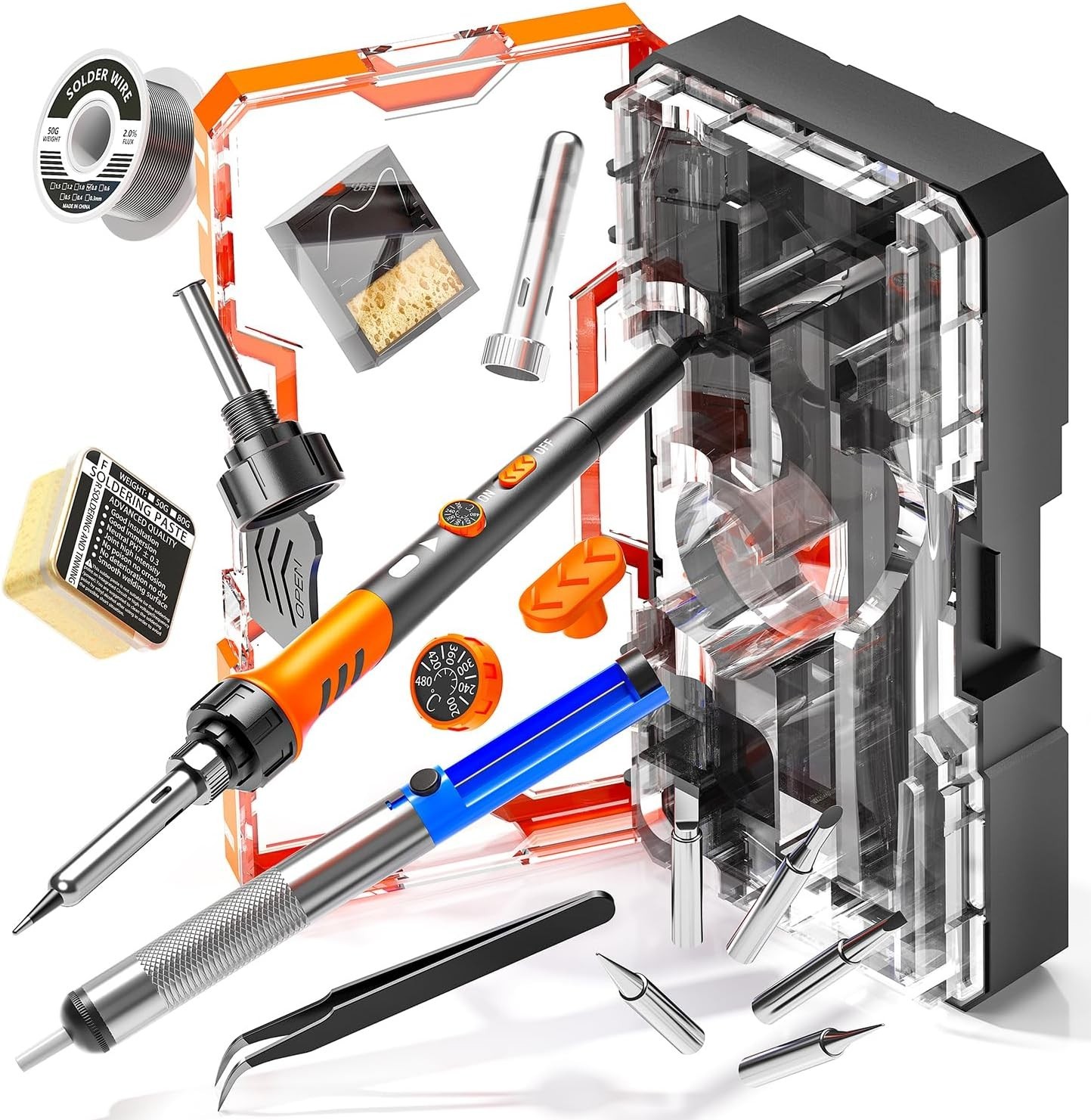 High Efficiency 60W Soldering Iron Kit with Ergonomic Design for Precision Work