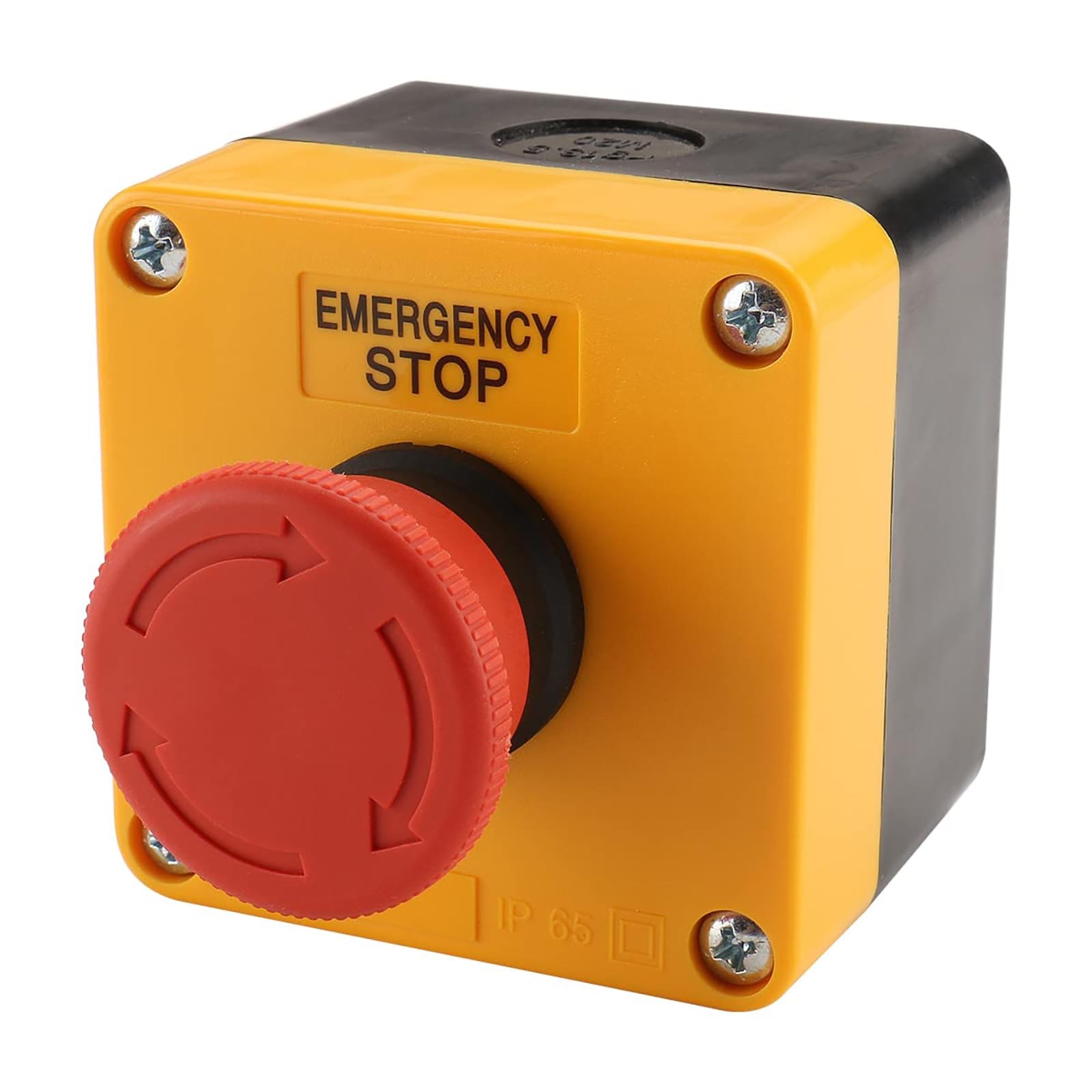 Red Sign Momentary Emergency Stop Weatherproof Push Button Switch 660V with Box