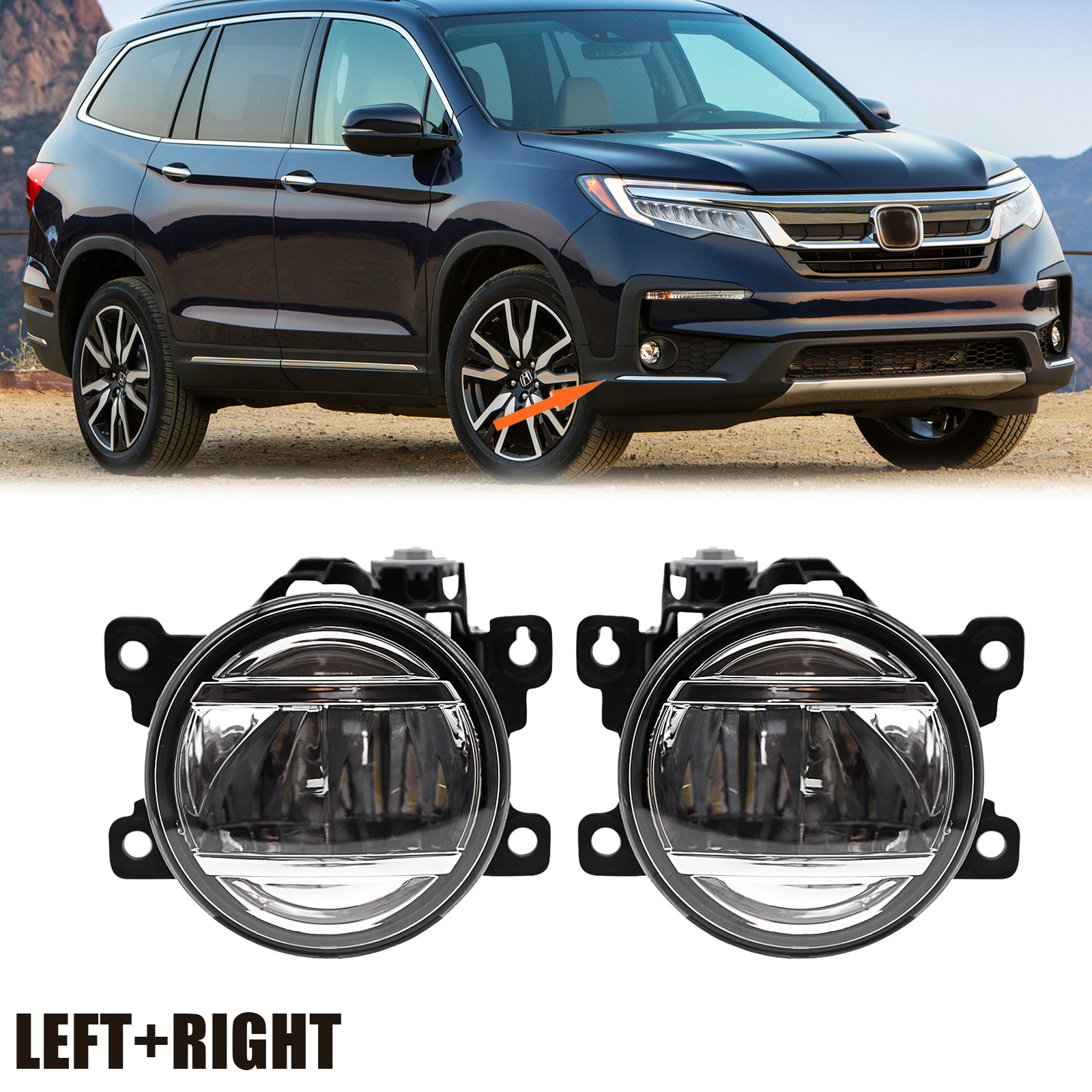 LED Fog Lights For Honda Civic Odyssey Pilot Passport 2019-2022 Right&Left Side