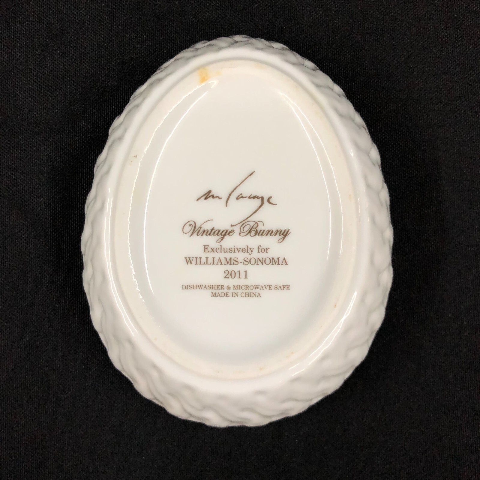 Williams Sonoma Easter Ramekins Vintage Bunny Egg Shape Bowls Set 2 2011