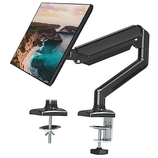 Single Monitor Mount Arm Fits up to 32 Inch, Desk Mount Holds 4.4-19.8lbs Black