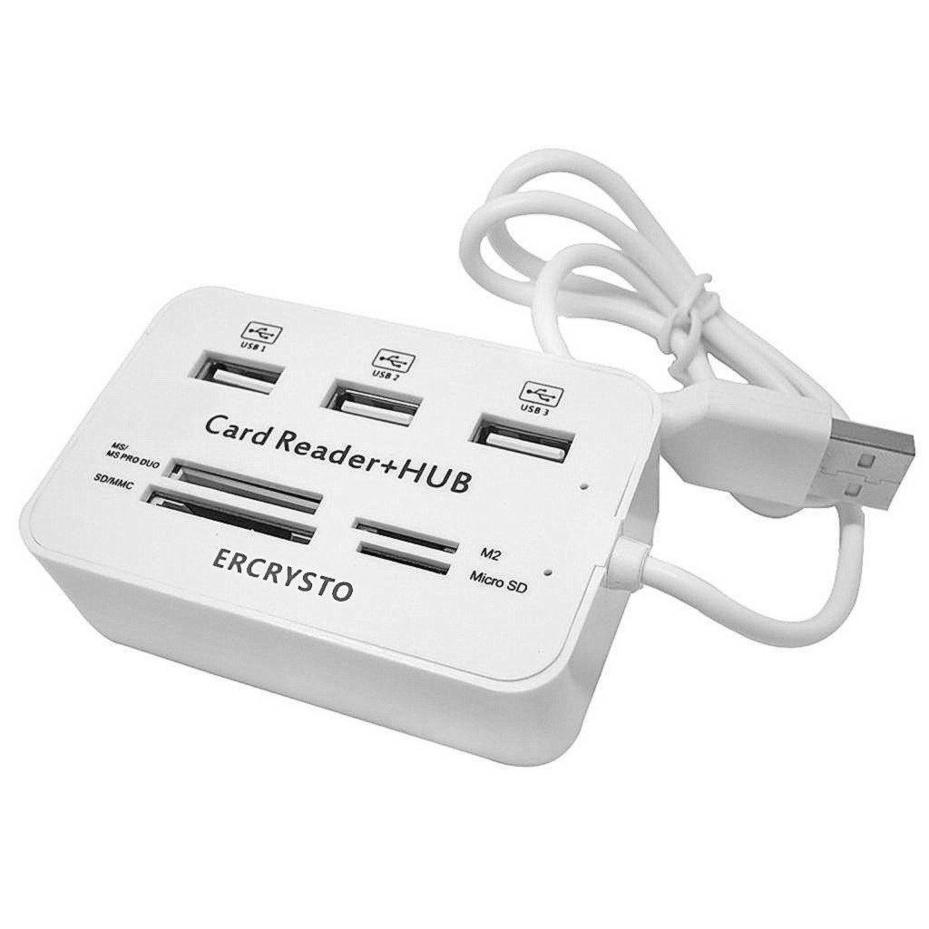 Card Reader And 3 Ports Usb Hub High Speed External Memory Card Reader ms Micro