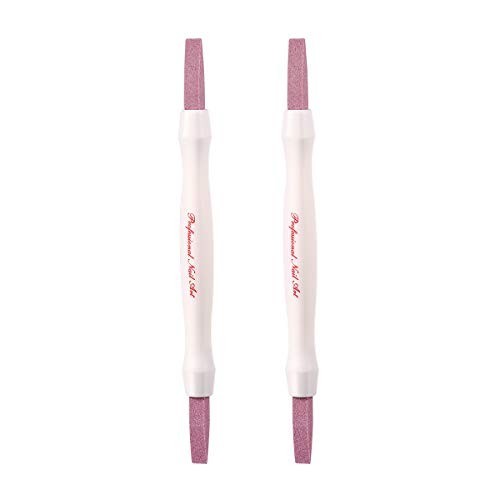 Pumice Stone Nail File Double-Headed Nail Polishing Pen Stick Cuticle Remover Tr