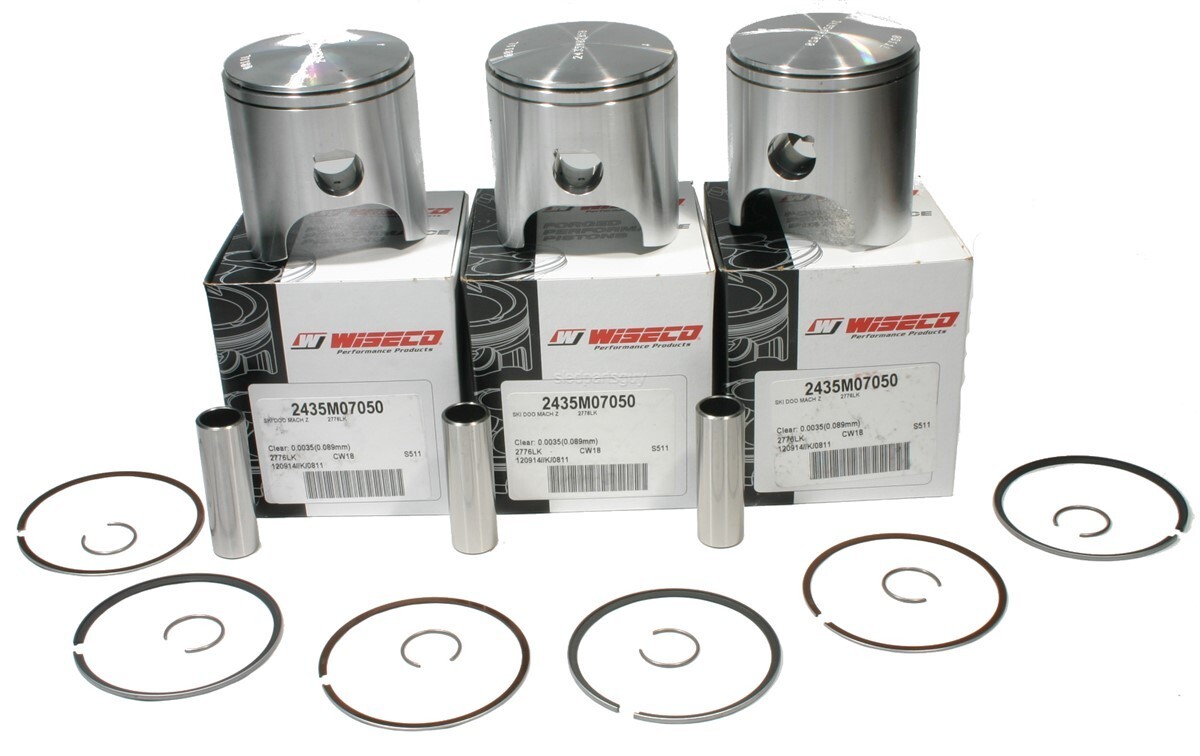 Ski-Doo Formula Mach Z 800, 1997-2002, Wiseco Std Pistons; Set of 3 - 2435M07050