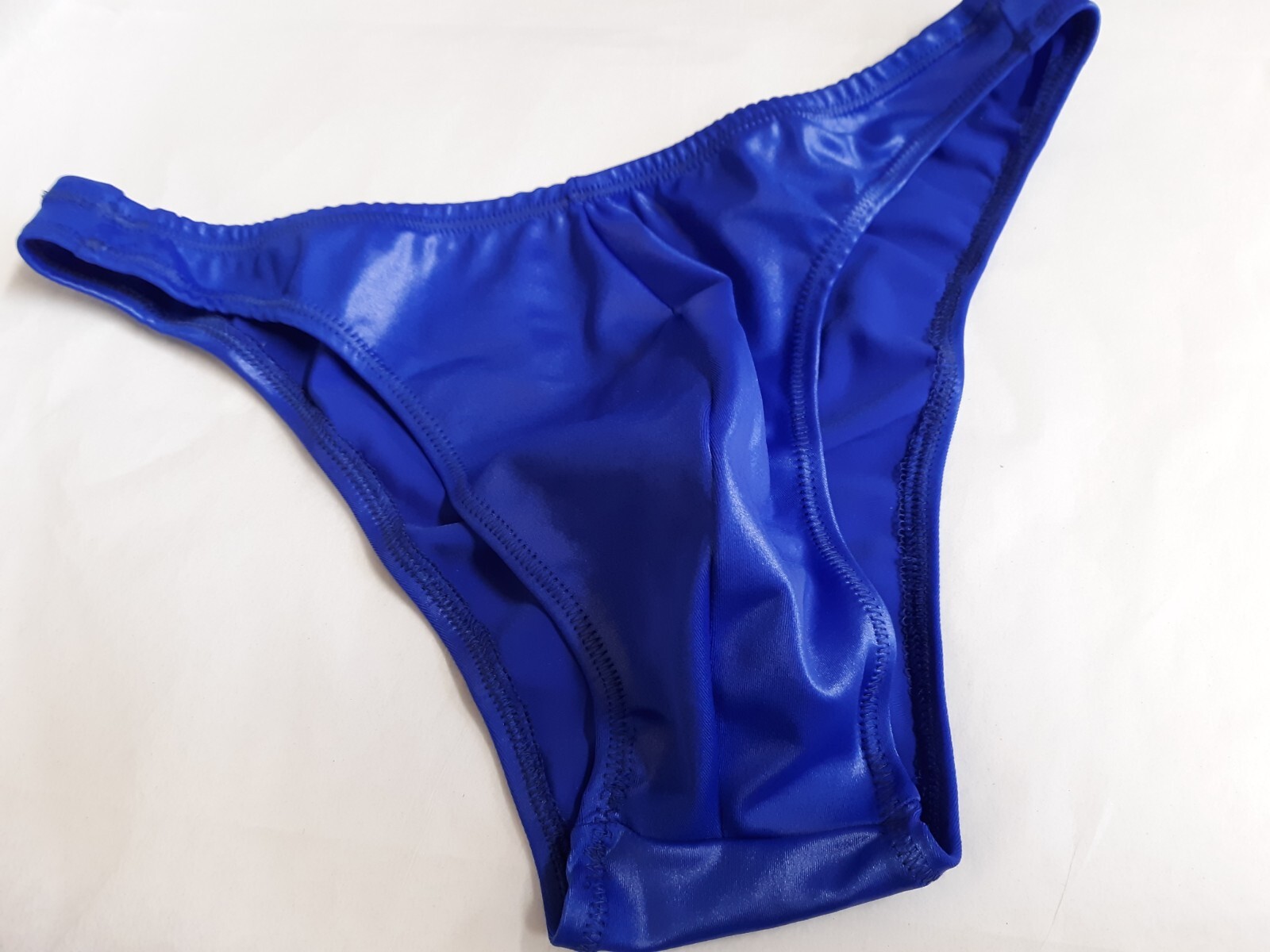 Mens Wetlook Royal USA Pouch Brief Rio Size L Show Handmade Custom Sexy Gear USA