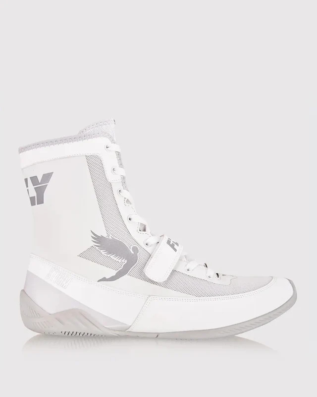 FLY STORM BOXING BOOTS SIZE (9.5US)  White/Gray