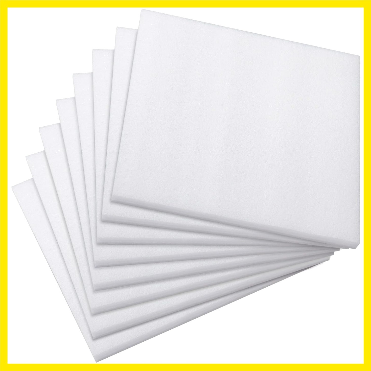 8 Pcs Polyethylene Foam Sheet, 12 x 12 x 0.5 Inch Cuttable Packing Foam Pad C...