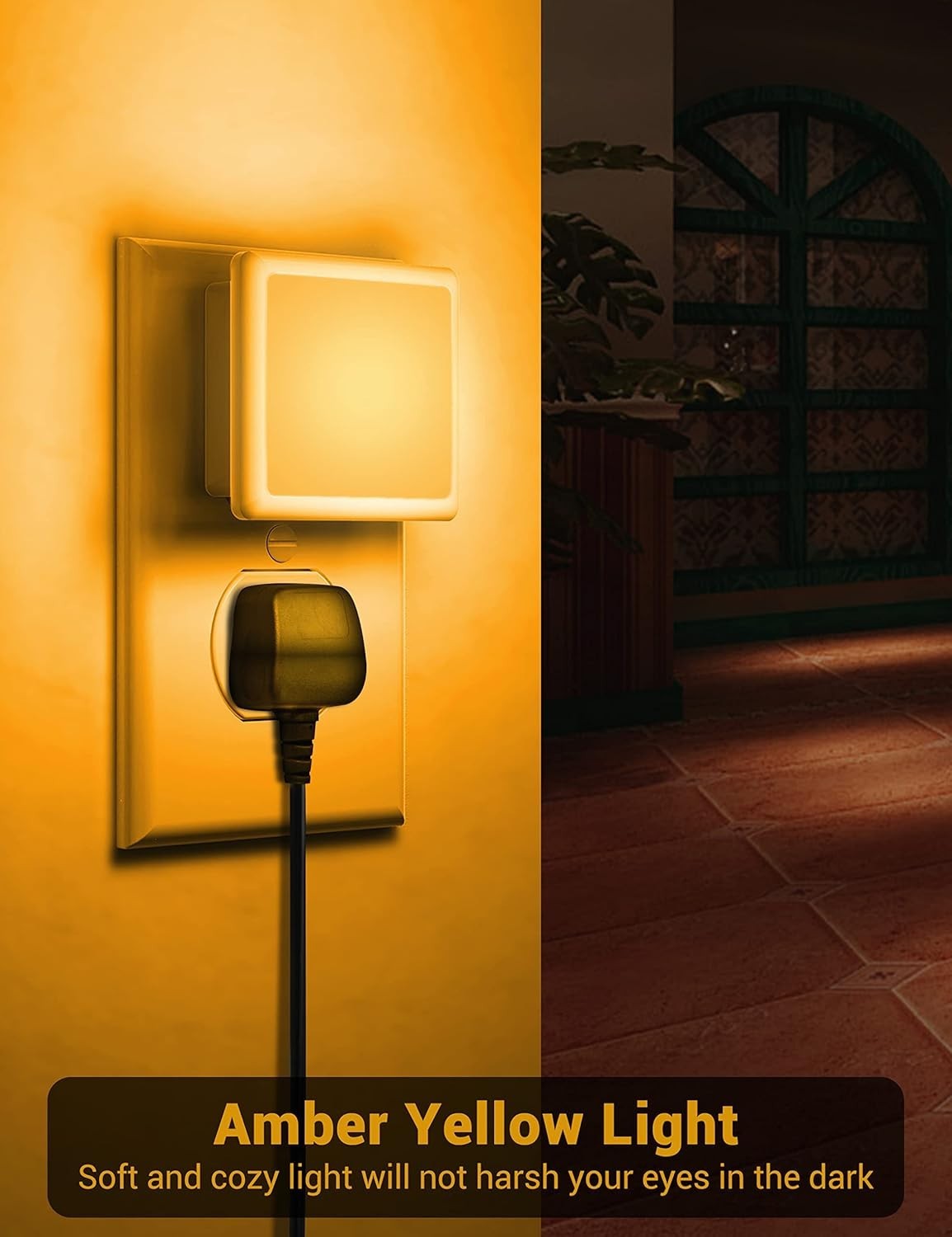 Amber Night Light[2 Pack], Night Lights Plug into Wall, LED Plug in Nightligh...