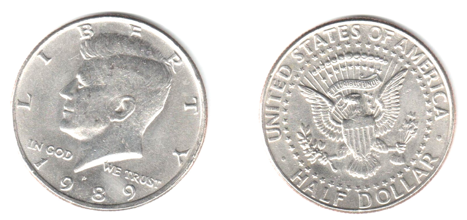 1989 P JFK Kennedy Half Dollar Choice GEM BRILLIANT UNCIRCULATED - FREE SHIPPING