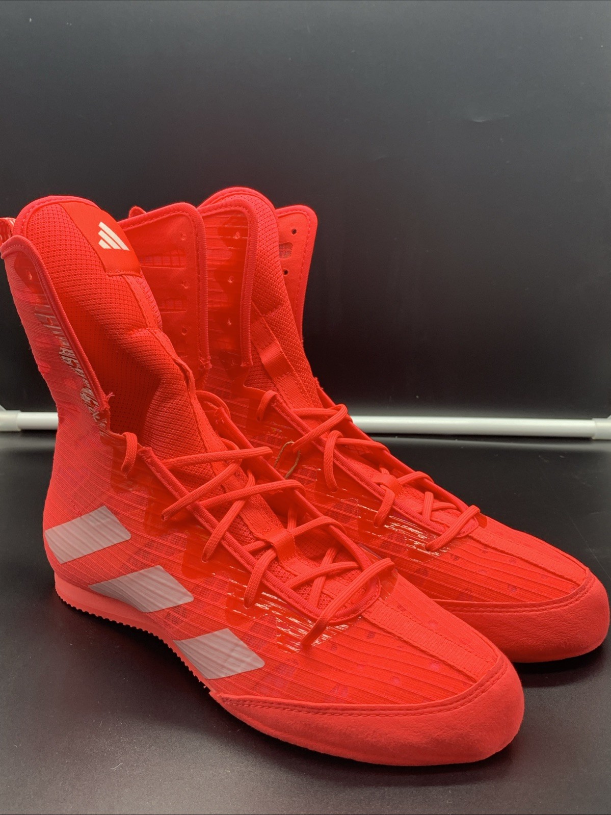 adidas Box Hog 4 Boxing Shoes Lucid Red White IH2732 BRAND NEW Mens Size 5.5
