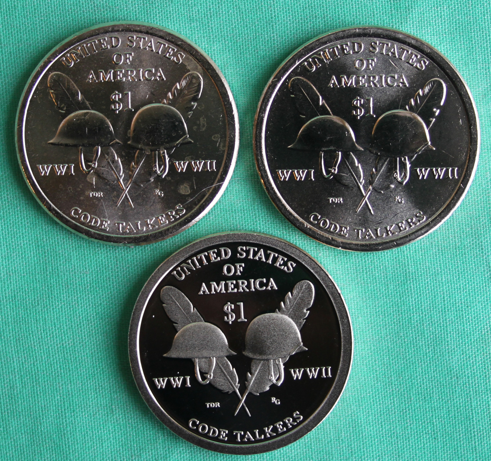 2016 PDS Sacagawea Dollar Native American Code Talkers BU/Proof Golden Dollar $1