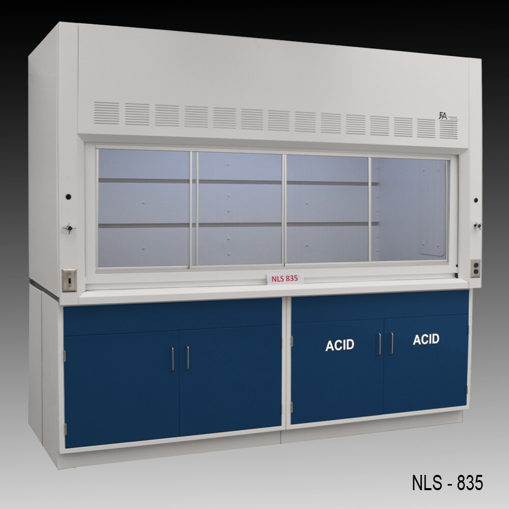 8' x 4'  Laboratory Fume Hood /Chemical Storage: General & ACID /E1-931
