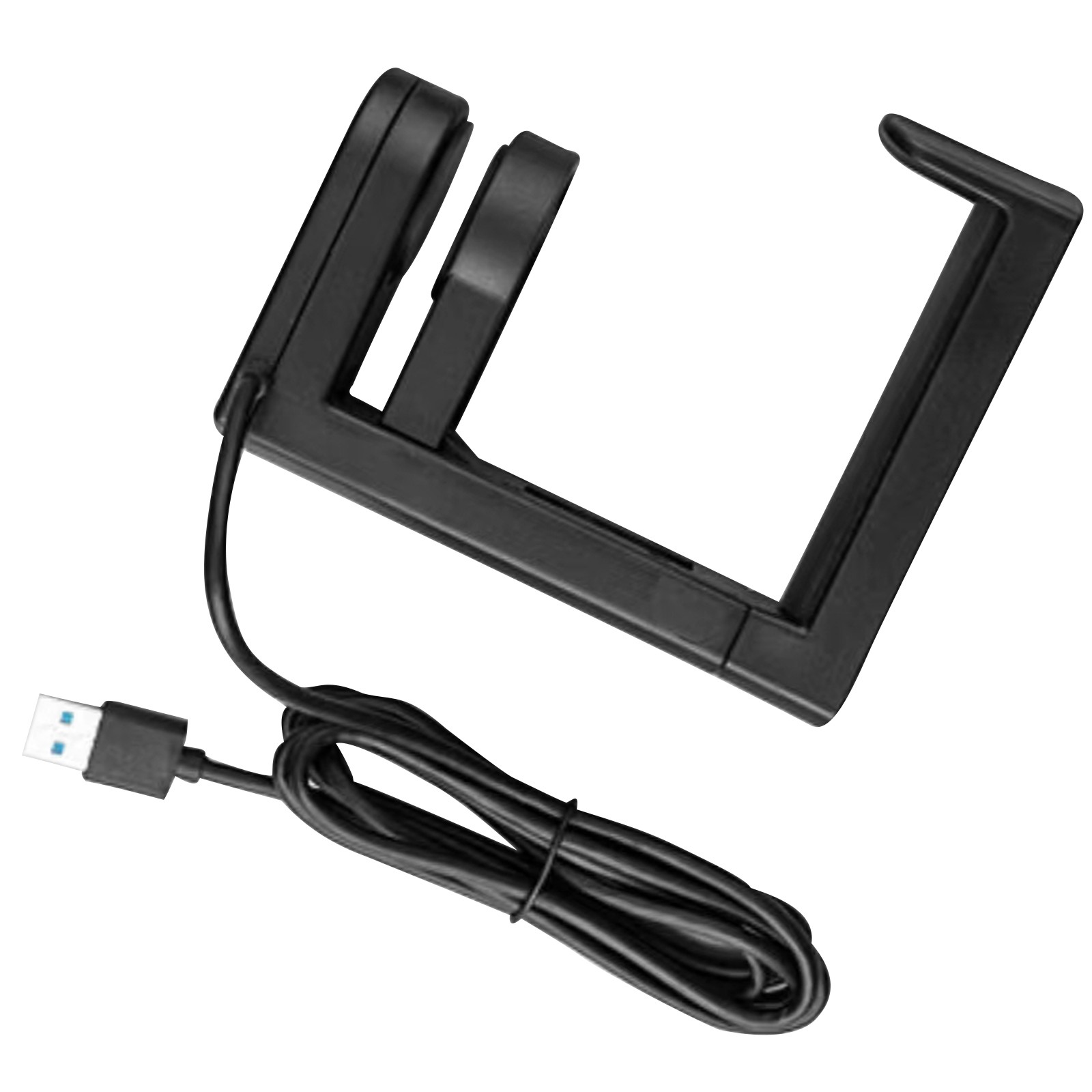 360° Rotation Headset Holder Earphone Storage Hook Stand 4-Port USB Data Hub pp