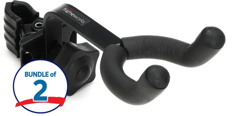 Gator Frameworks GFW-MICUKE-HNGR Uke/Mando Hanger Attachment with Clamp for Mic
