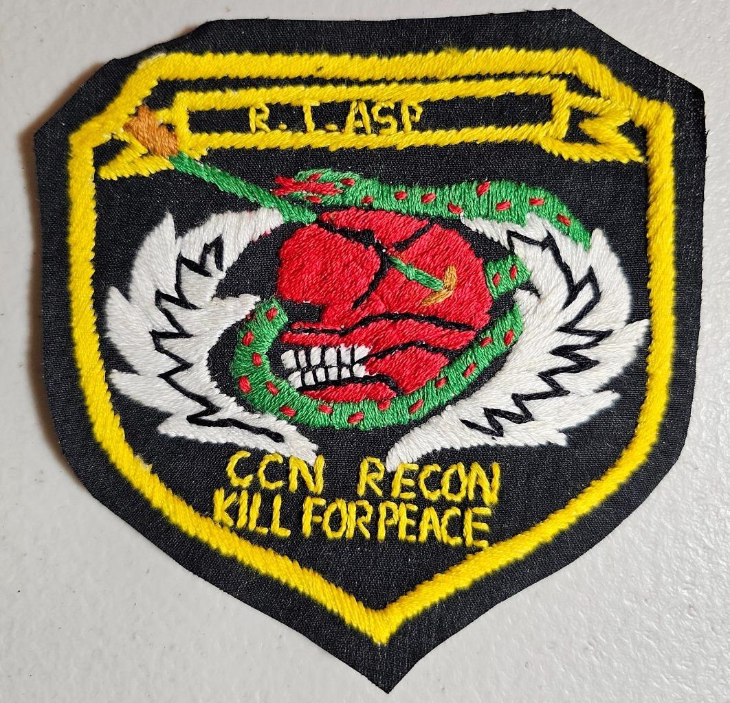 Vietnam Repro Patch:  RT ASP CCN RECON, KILL FOR PEACE