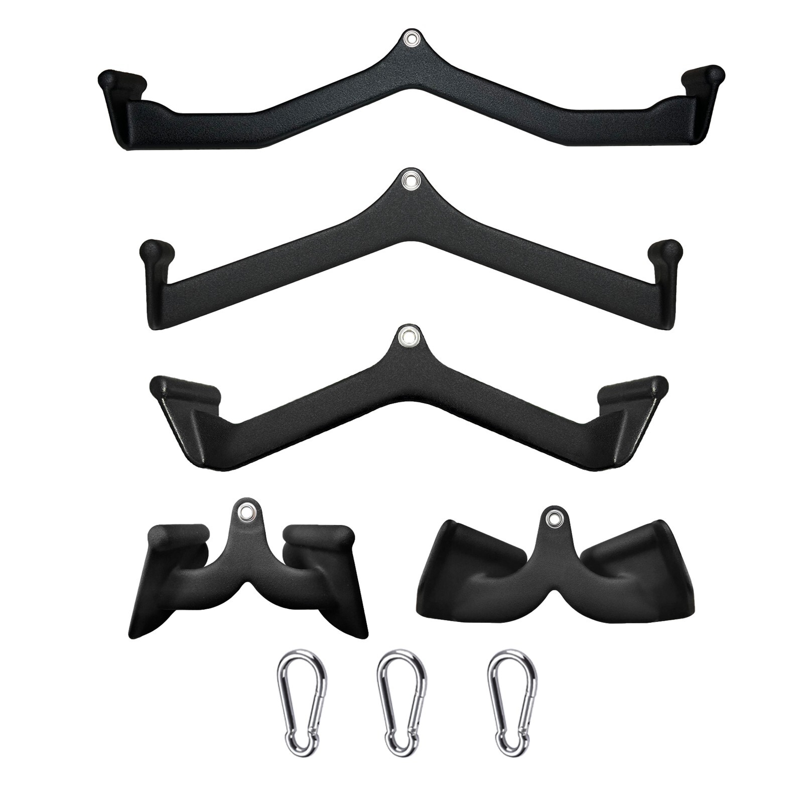 5PCS LAT Pulldown Bar Cable Machine Attachment Back Tricep Bar Strength Training
