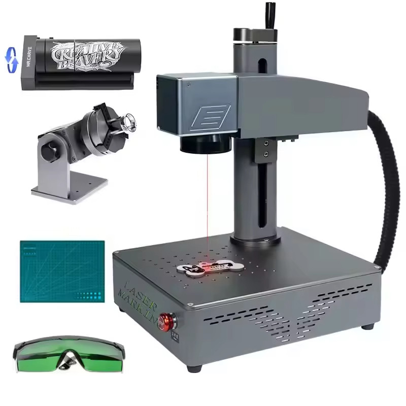 20W S4 Fiber Laser Marking Machine for Metal Necklace Ring Jewelry