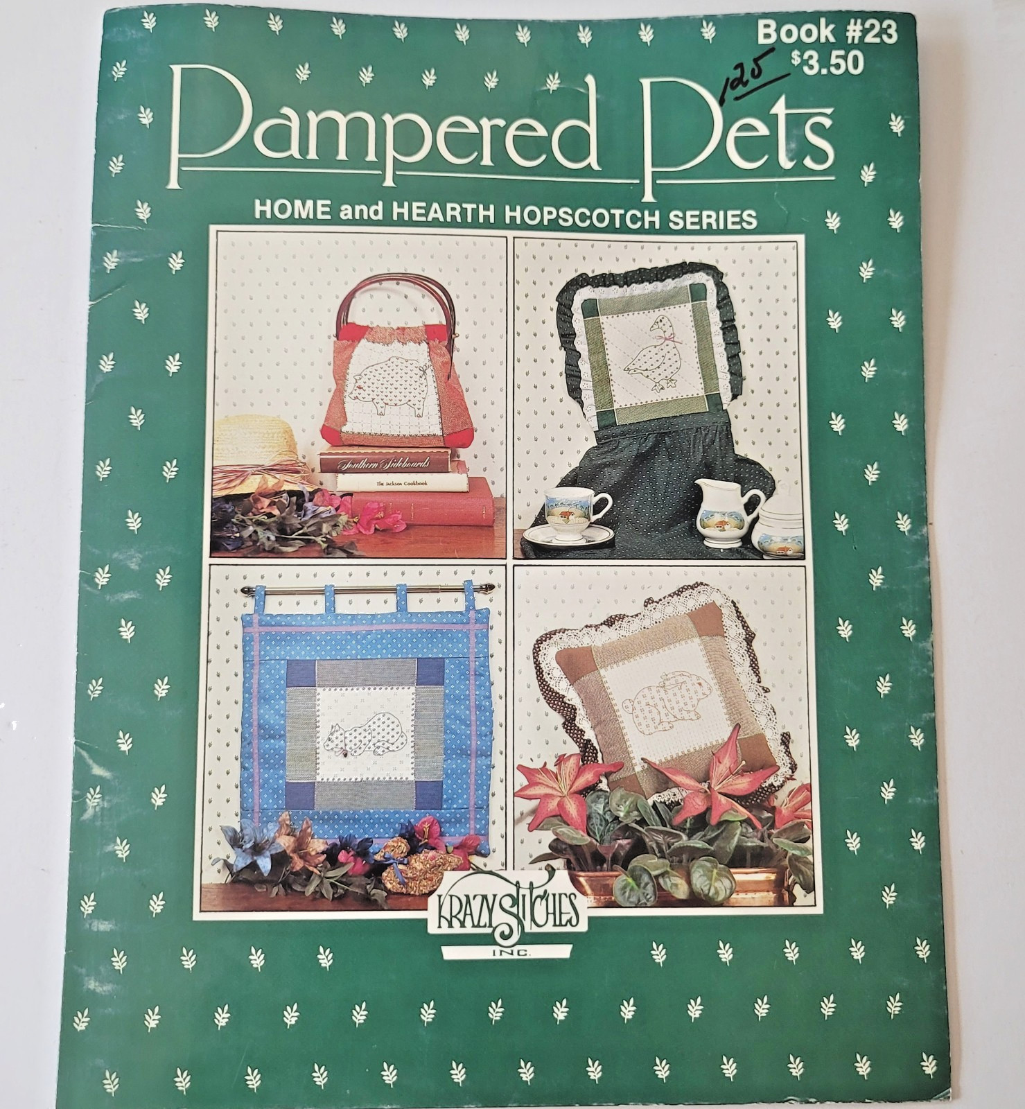 Pampered Pets Krazy Stitches #23 Home & Hearth Hopscotch Series 1984 Leaflet